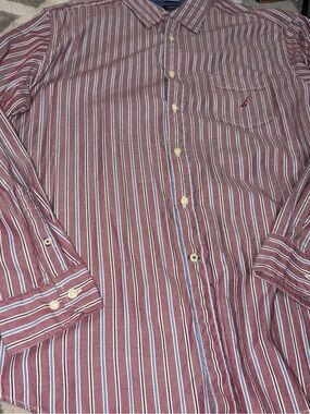 Nautical men’s XL striped button up
